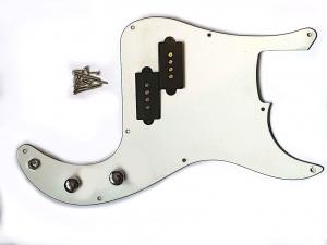 LOADED PRECISION BASS PICKGUARD WHITE